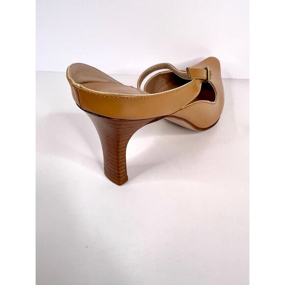 Kenneth Cole Leather Heels Size 9 Style: Wall Street LE - Camel - Italy - Picture 4 of 16